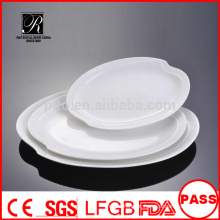 Fabricante porcelana / cerâmica serviço de banquetes prato placa de peixe placa de carne placa oval